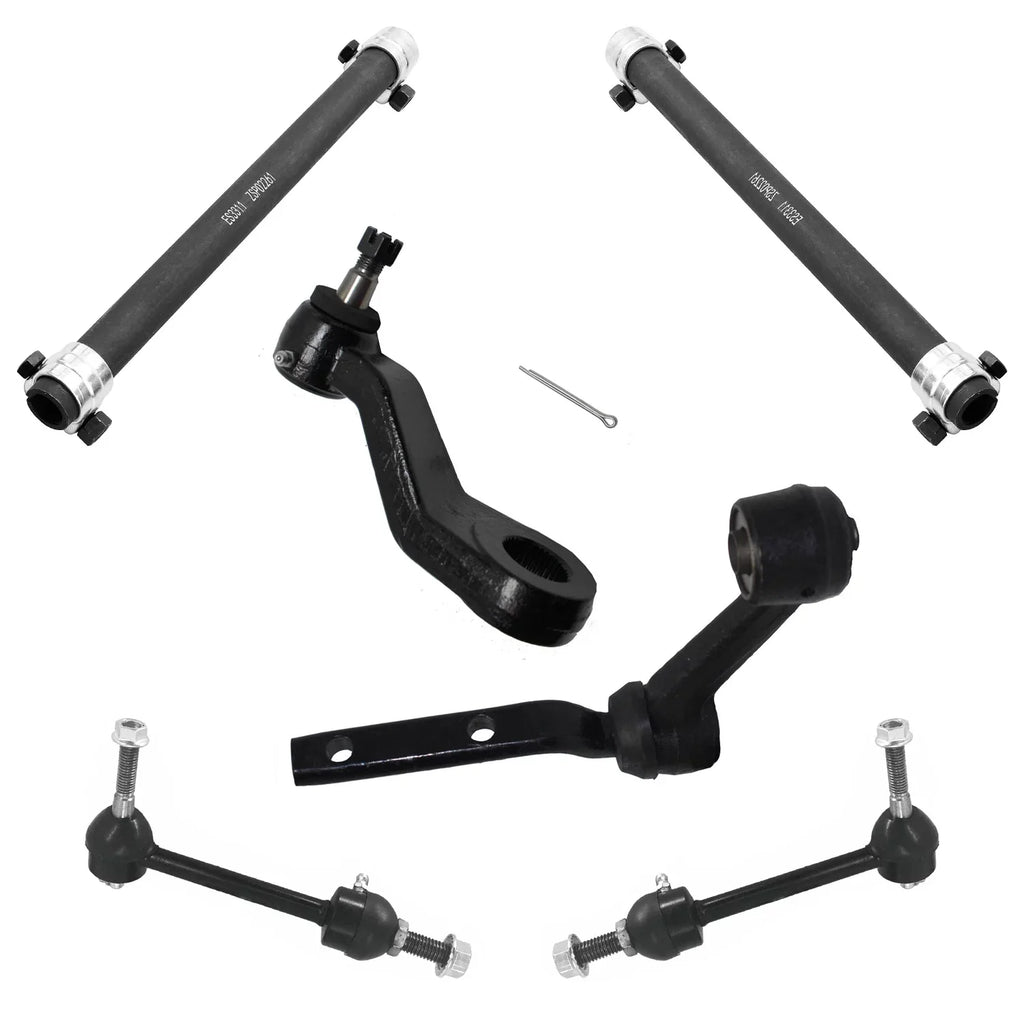Detroit Axle - 16pc Front Suspension Kit for 1998-2002 Mercury Grand Marquis Lincoln Town Car Ford Crown Victoria, Ball Joints Tie Rods Pitman Idler Arms Adjusting Sleeves Front Rear Sway Bars