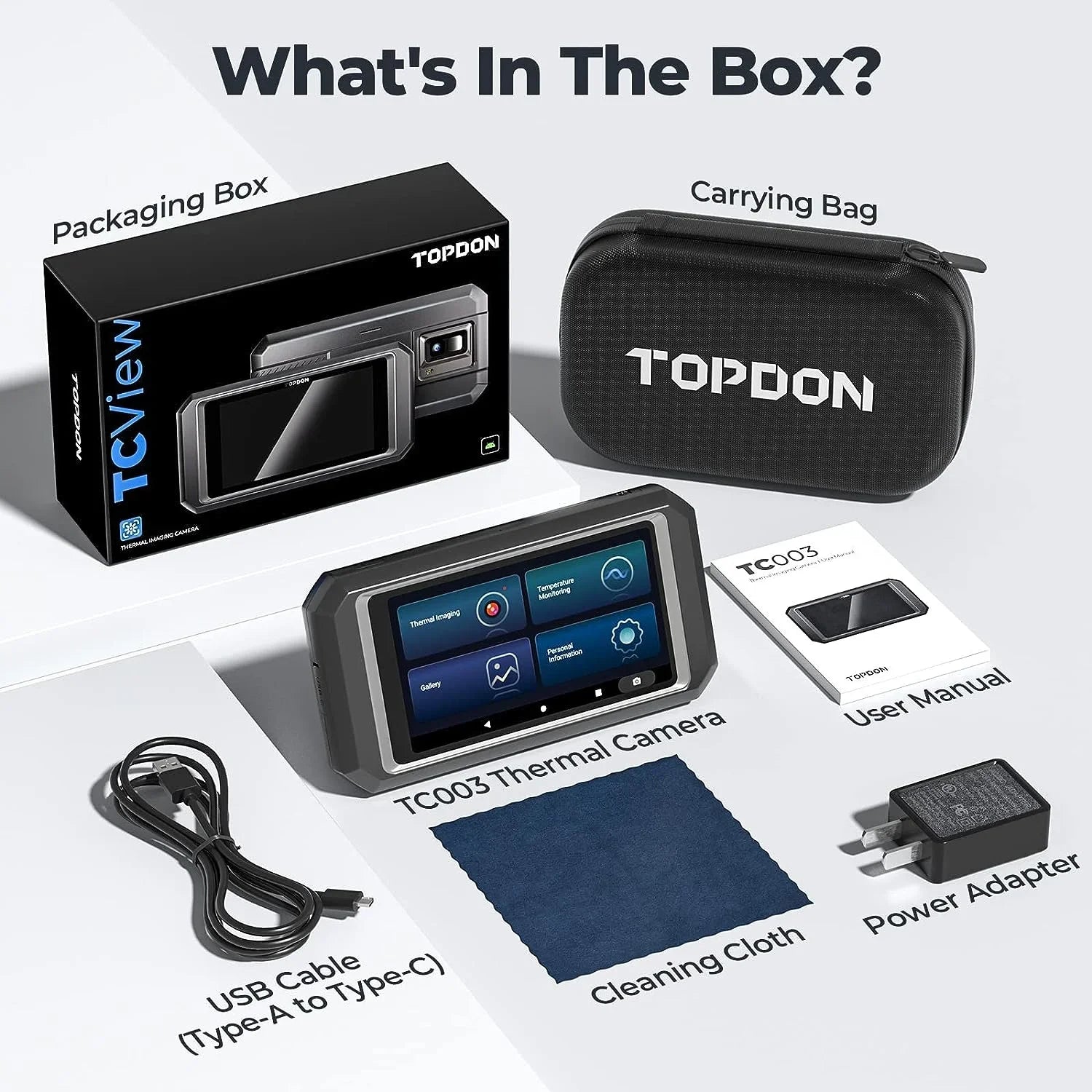 Thermal Imaging Camera TOPDON TC003 256x192 IR High Resolution Dual-Camera, 5" Touch Screen, -4°F~1022°F, Android 11.0 OS