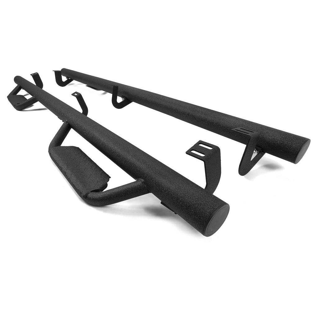 Kojem Side Steps Nerf Bars for 2005-2023 Toyota Tacoma Double/Crew Cab Matte Black Running Board Hoop Bar Door Dropped Steps