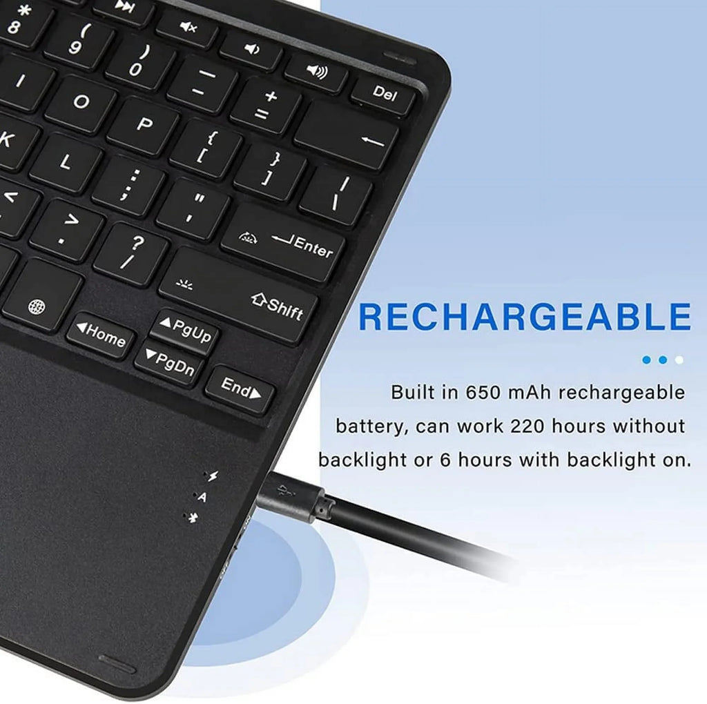TouchPad Keyboard Case for Lenovo Tab P11 Pro Gen 2 / Lenovo Pad Pro 2022 Case 11.2 inch, Leather Stand Wrap with Magnetically Detachable Keyboard forTab P11 Pro 2nd Generation (TB132FU), Black
