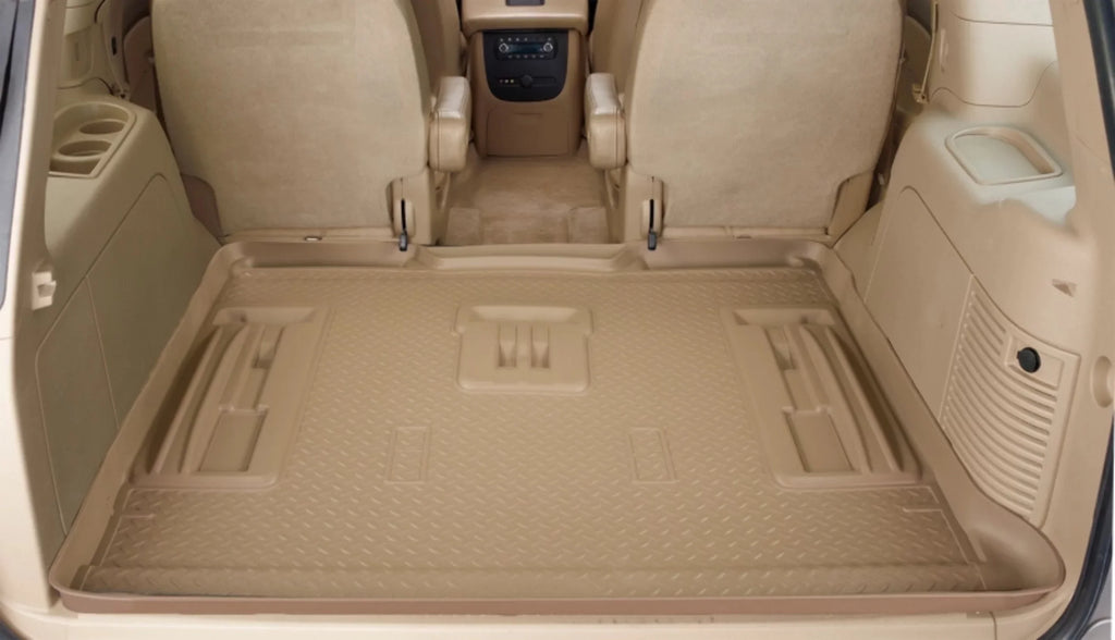 Husky by RealTruck Classic Style Series Cargo Liner Black Matching with 11-17 Jeep Wrangler 4 Door, 18 Jeep Wrangler JK 4 Door Suitable with select: 2011,2015-2018 Jeep Wrangler Unlimited