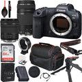 Canon EOS R5 Mirrorless Camera with RF 24-105mm f/4-7.1 IS STM Lens + Canon EF 75-300mm f/4-5.6 III Lens + 64GB Memory Card + Tripod + Case & More