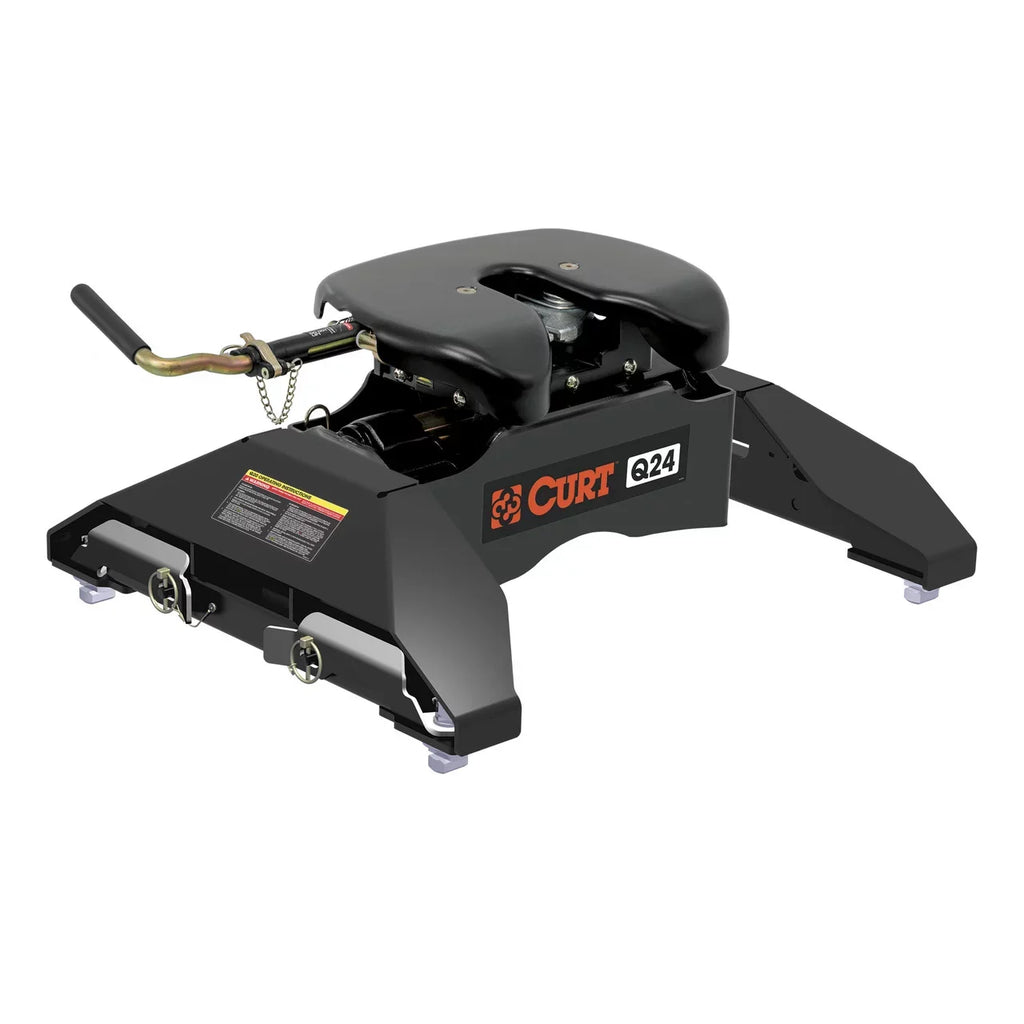 CURT 16067 Q24 5th Wheel Hitch, 24,000 lbs, Select Chevrolet Silverado, GMC Sierra 2500, 3500 HD, 8-Foot Bed Puck System