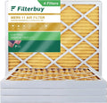 Filterbuy 10x16x2 MERV 11 Pleated HVAC AC Furnace Air Filters (4-Pack)