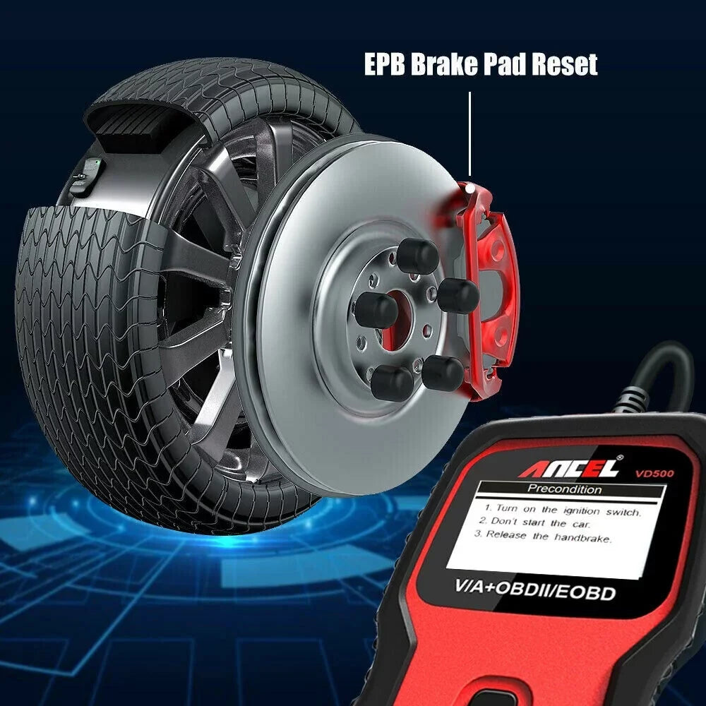 Ancel All System ABS SRS EPB IMMO Oil Automotive OBD2 Scanner EPB OIL Throttle Adapation Code Reader for VW Audi Skoda Seat Diagnostic Tool