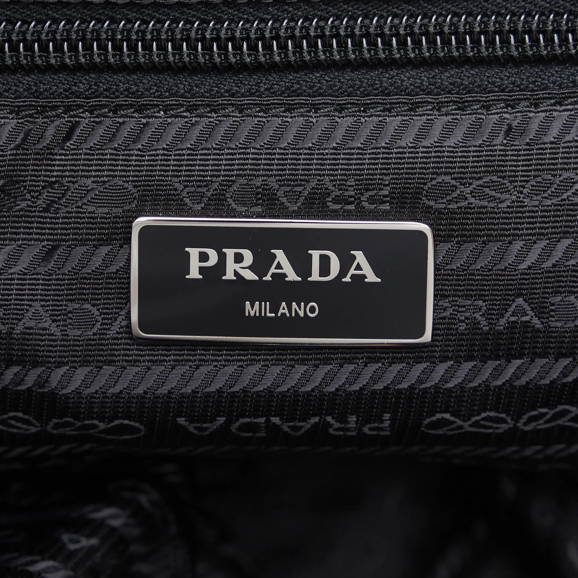 Pre-Owned Authenticated Prada Tessuto Robot Backpack Nylon Fabric Black Unisex (New with Defects)
