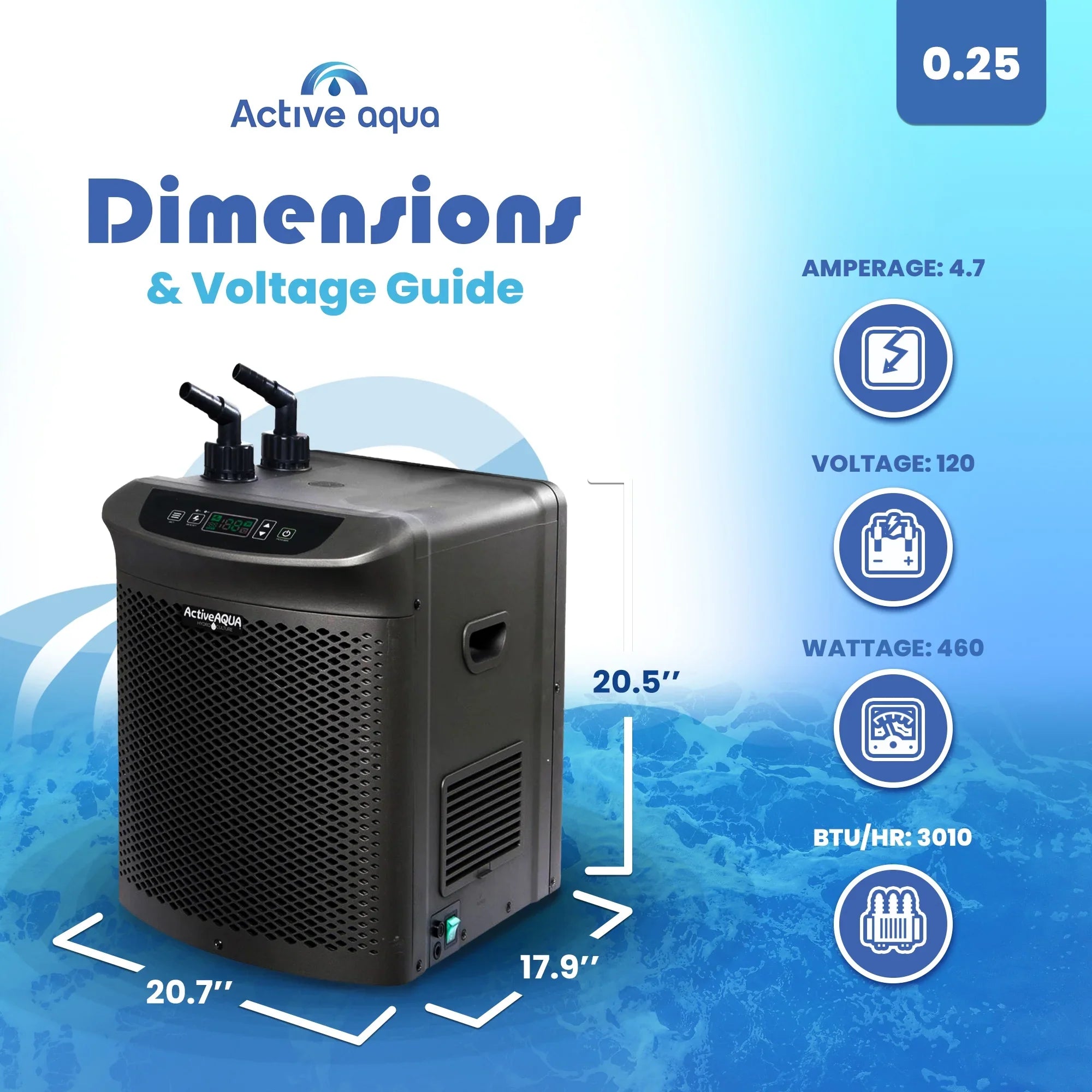Active Aqua Hydroponic Water Chiller & Submersible Hydroponic Water Pump