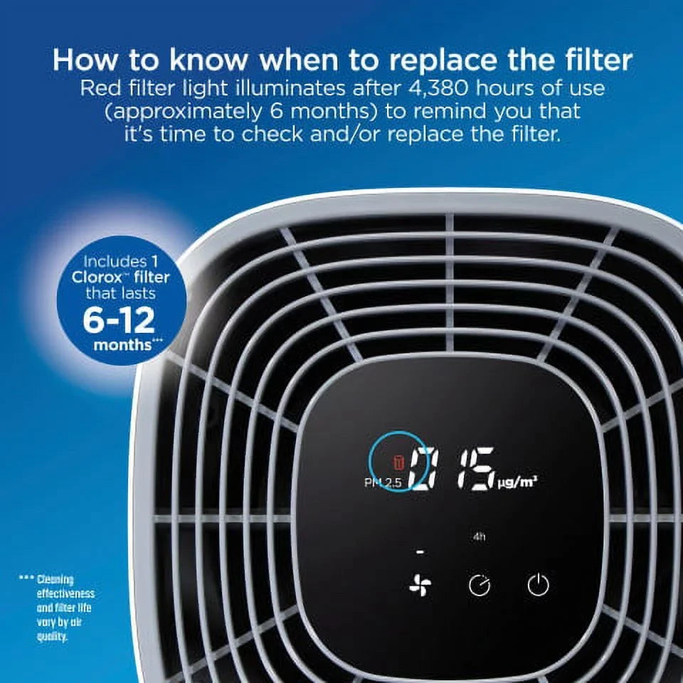 Clorox 320 Large Room True HEPA Replacement Filter, 320 Sq. ft., 12010