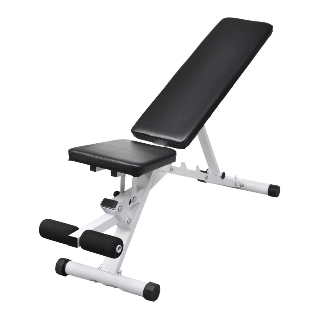 Anself Fitness Utility Bench Backrest Adjustable Padded Cushion Full Body Workout Strength Training Bench Exercise Equipment for Home Gym, Weight Lifting 52 x 16 x 19 Inches