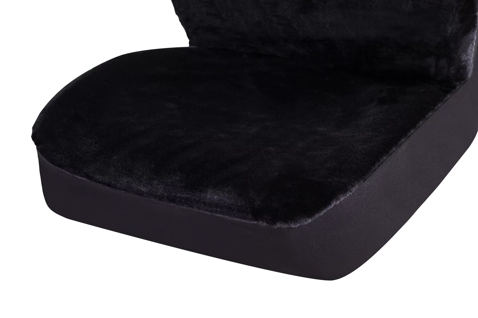 Auto Drive 2 Piece Car Seat Shield High Back Soft Faux Fur Polyester Black, Universal Fit, 2002SC101