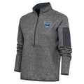 Women's Antigua Heather Charcoal Hudson Valley Renegades Fortune Half-Zip Pullover Jacket
