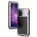 Gorilla Glass Aluminum Metal iPhone 14 Pro Max Case (Silver) Heavy Duty Military Grade Shockproof and Scratch Strong Protection, Rugged Outdoor Travel