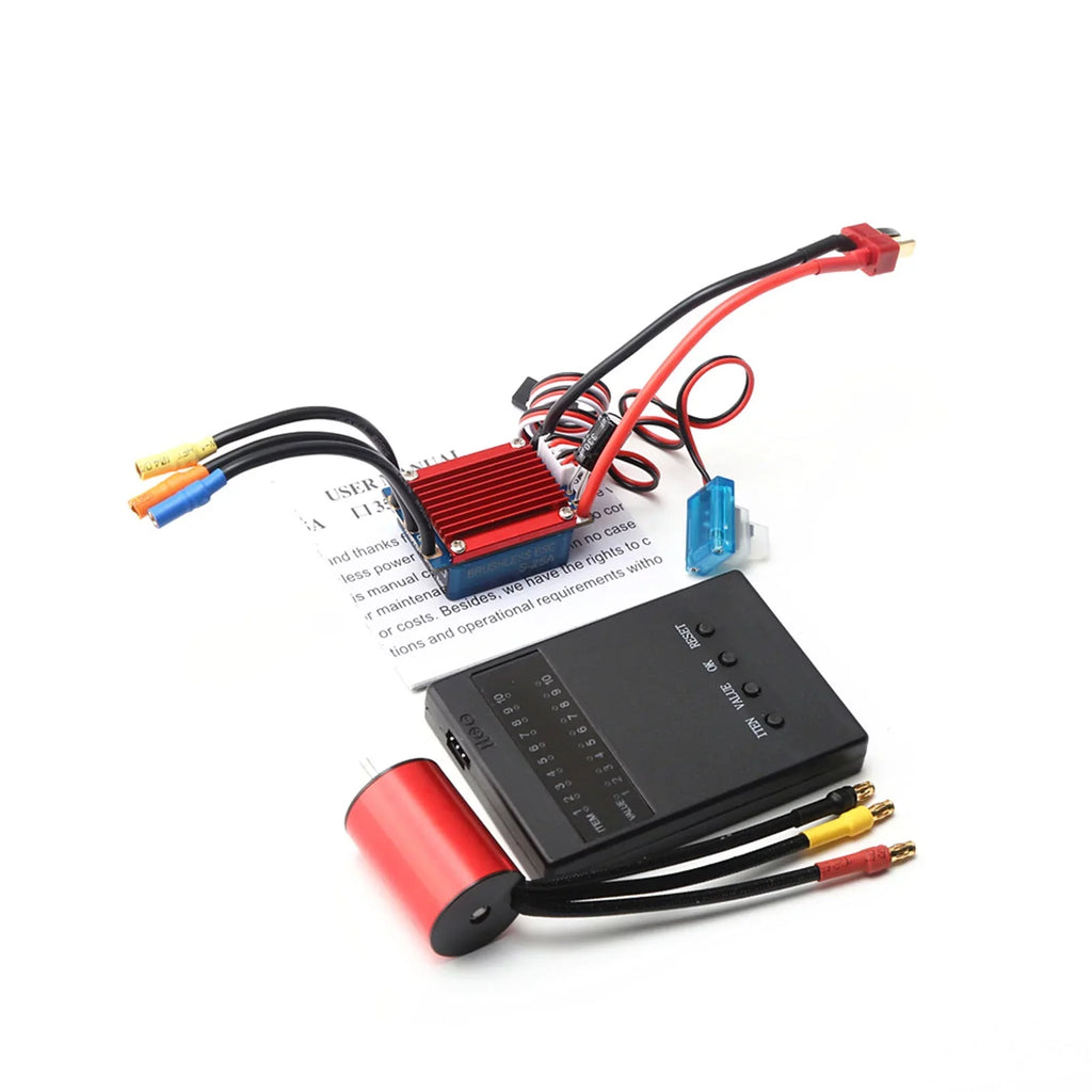 S2435 4800KV Brushless Motor 4P Sensorless 25A Brushless ESC Electric Speed Controller Programming 2.2KG Servo for 116 118 RC Car Truck