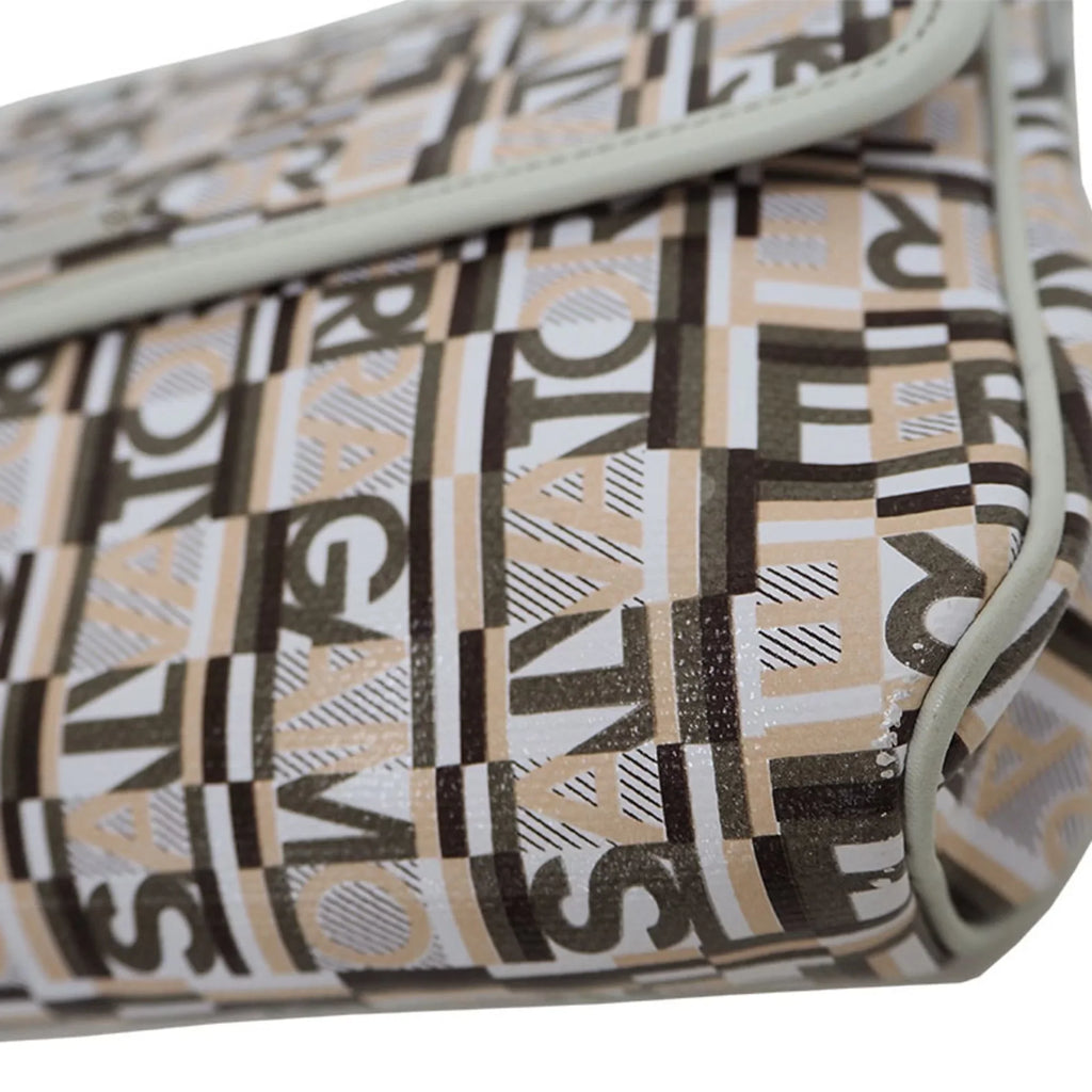 Pre-Owned Salvatore Ferragamo PVC,Leather Shoulder Bag Beige (Good)