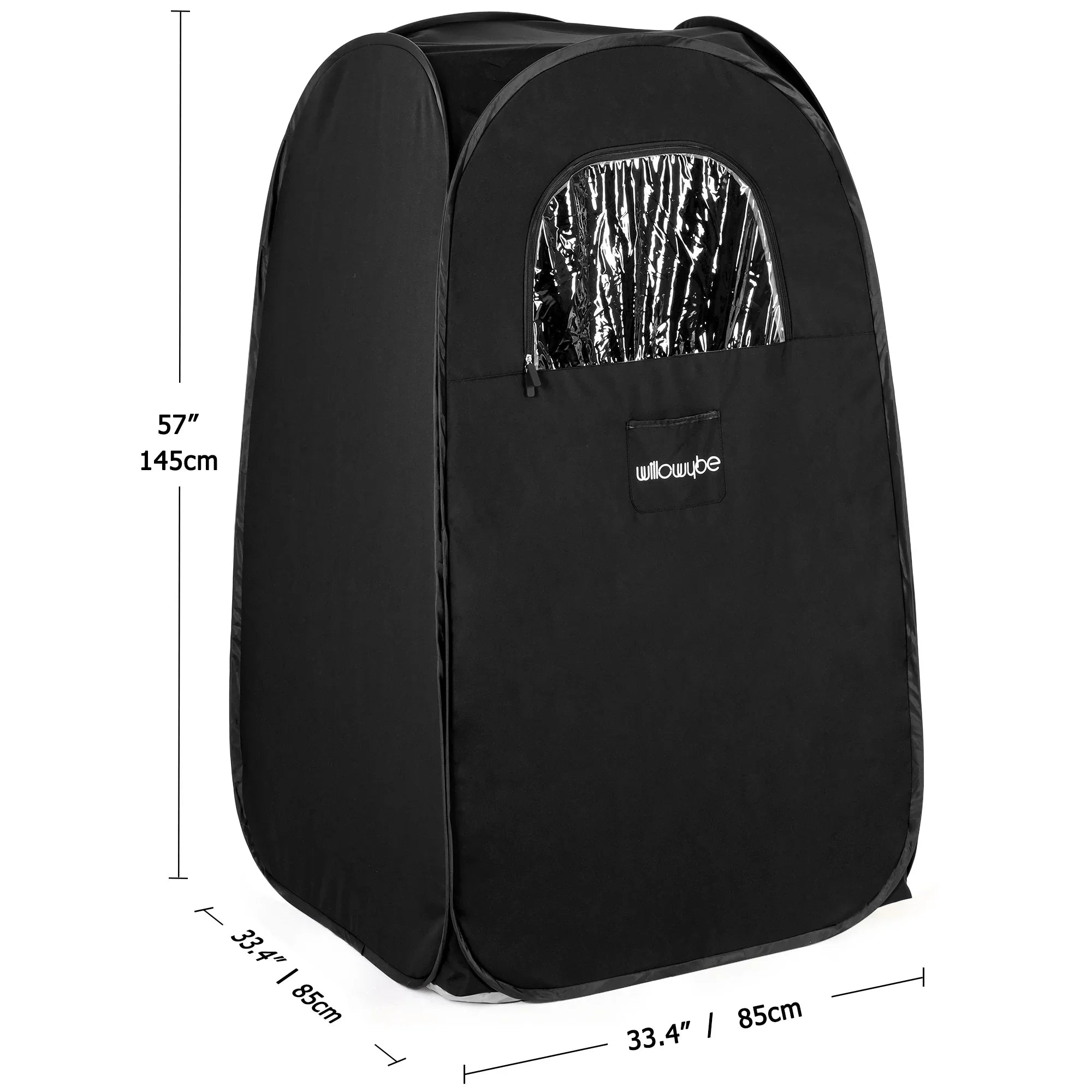 Portable Steam Sauna with Bluetooth Control, Steamer, Body Tent, Foldable Chair | Personal Home Spa (Black)