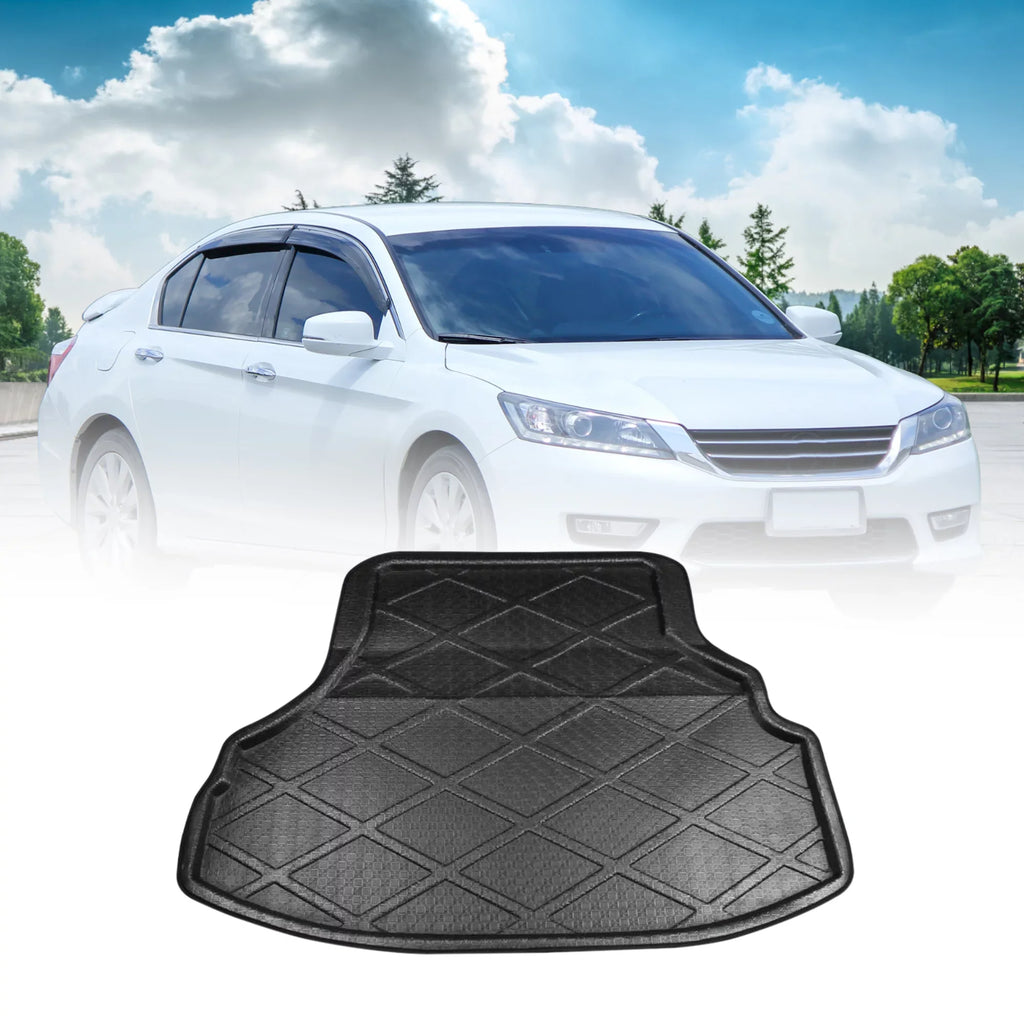 Unique Bargains Black Rear Trunk Tray Boot Liner Cargo Floor Mat Coating for Honda Accord 7 04-07
