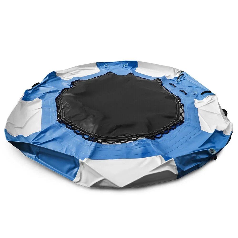 DENEST 17-ft Inflatable Water Trampoline Swimming Pool Lake Bounce Floating Island Water Sport Blue Max Capacity 400kg/ 880lbs