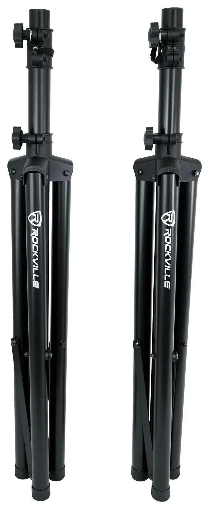 Rockville 2) 15" Battery Powered Speakers+Stands+Mics For Backyard Movie Theater