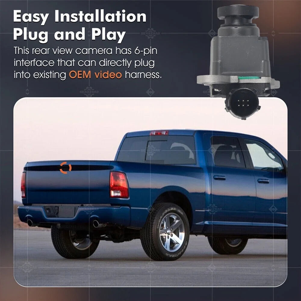 High Standard Rear View Camera For Dodge RAM With 170° View Angle IP67 Waterproof Easy Installation