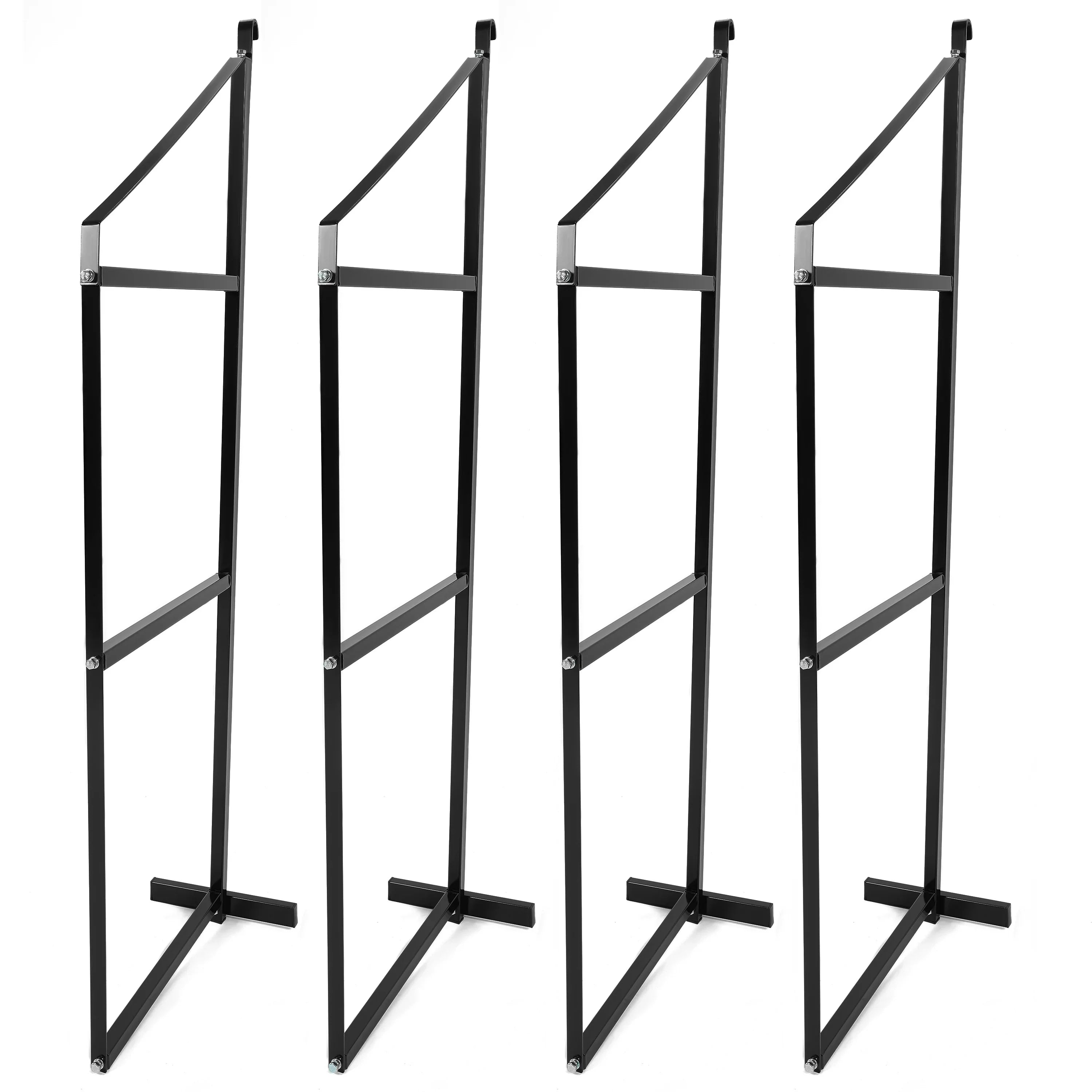HECASA Cargo Shipping Container Shelving Brackets Black Powder Coated Steel Shelf Brackets for Heavy Duty Trailer Containers