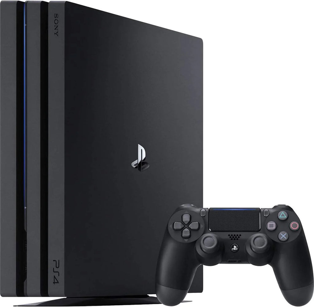 Sony PlayStation 4 Pro 1TB Black Gaming Console + Gaming Earbuds With Microphone BOLT AXTION Bundle Used