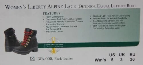 The Original Muck Boots Liberty Alpine Sz US 5 M EU 36 Women's WP Leather Boots