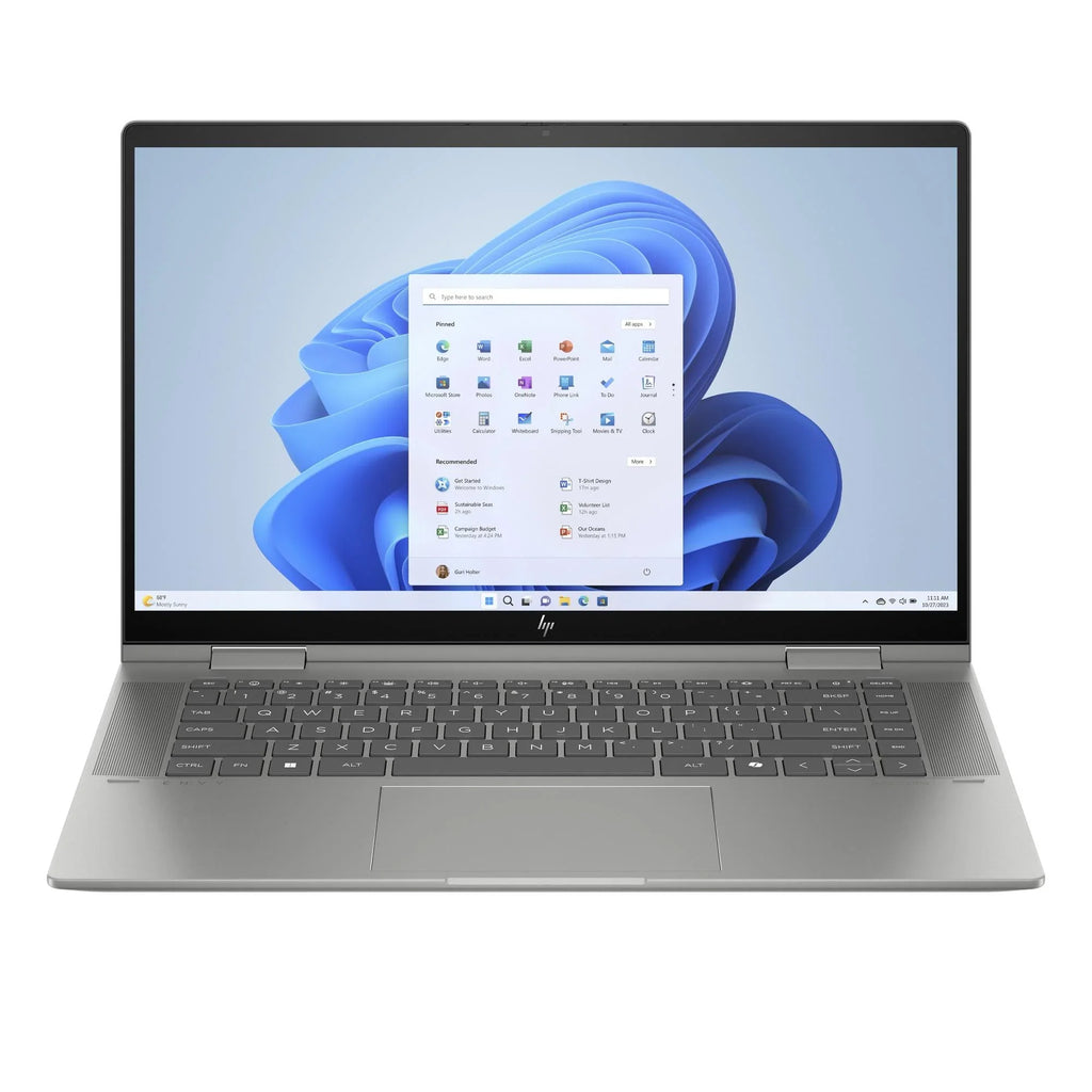 HP ENVY x360 15-FE1057NR 15.6" FHD Touchscreen Laptop, Intel Core Ultra 7 155U, 16GB LPDDR5, 512GB SSD, Windows 11 Home, Mineral silver, 9R1M2UA#ABA
