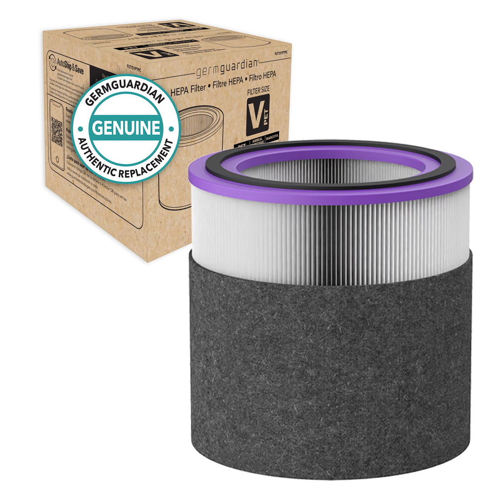 Germ Guardian Filter V Pet Pure HEPA Genuine Replacement Filter for AirSafe and AC151 Air Purifiers, FLT151PT