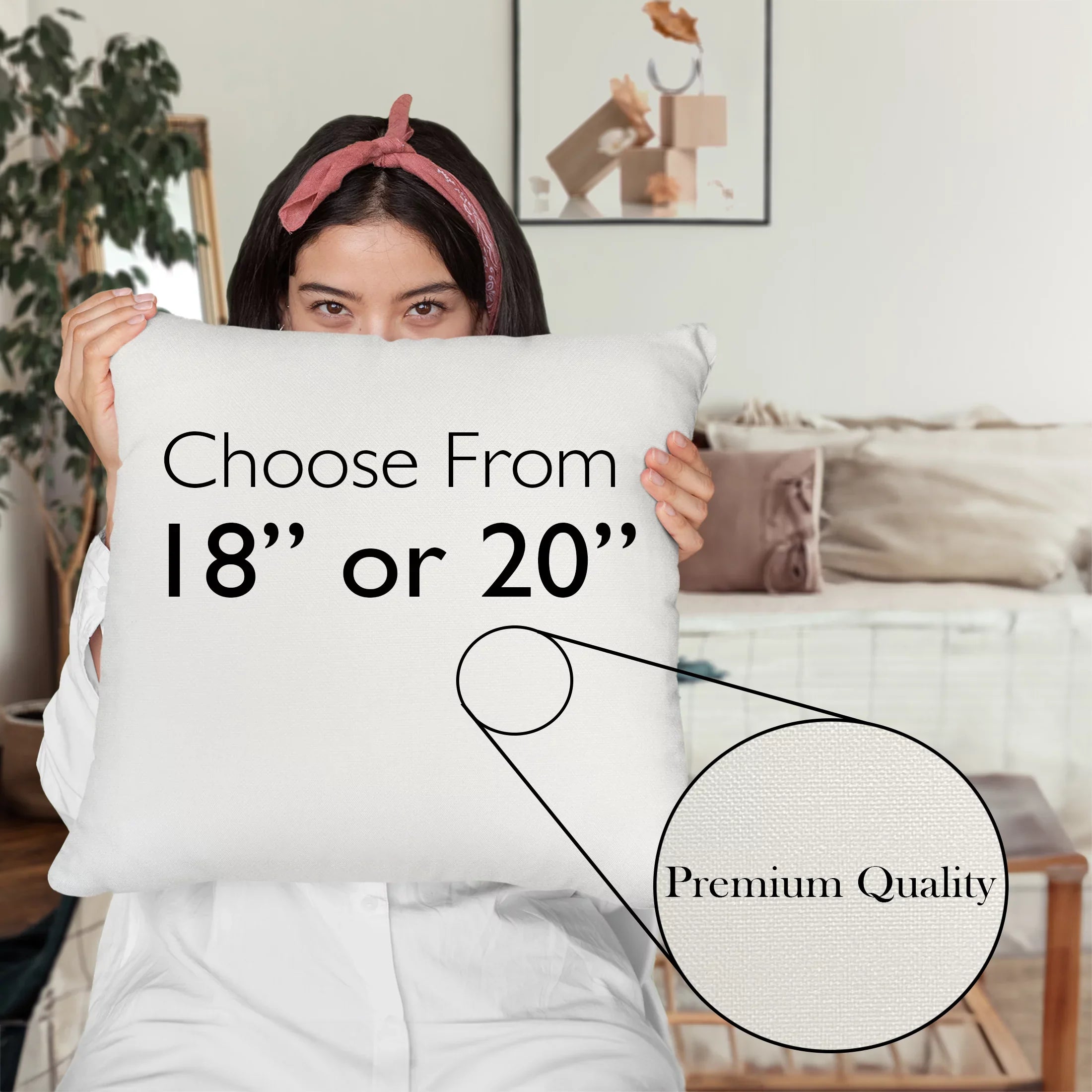 Makeup Is My Life w/ Compact Mirror & Lipstick Design - Beauty Themed Merch for Makeup Artist or Cosmetologist, Gift for Makeup Lovers, Pillow Protection White 20X20 IN