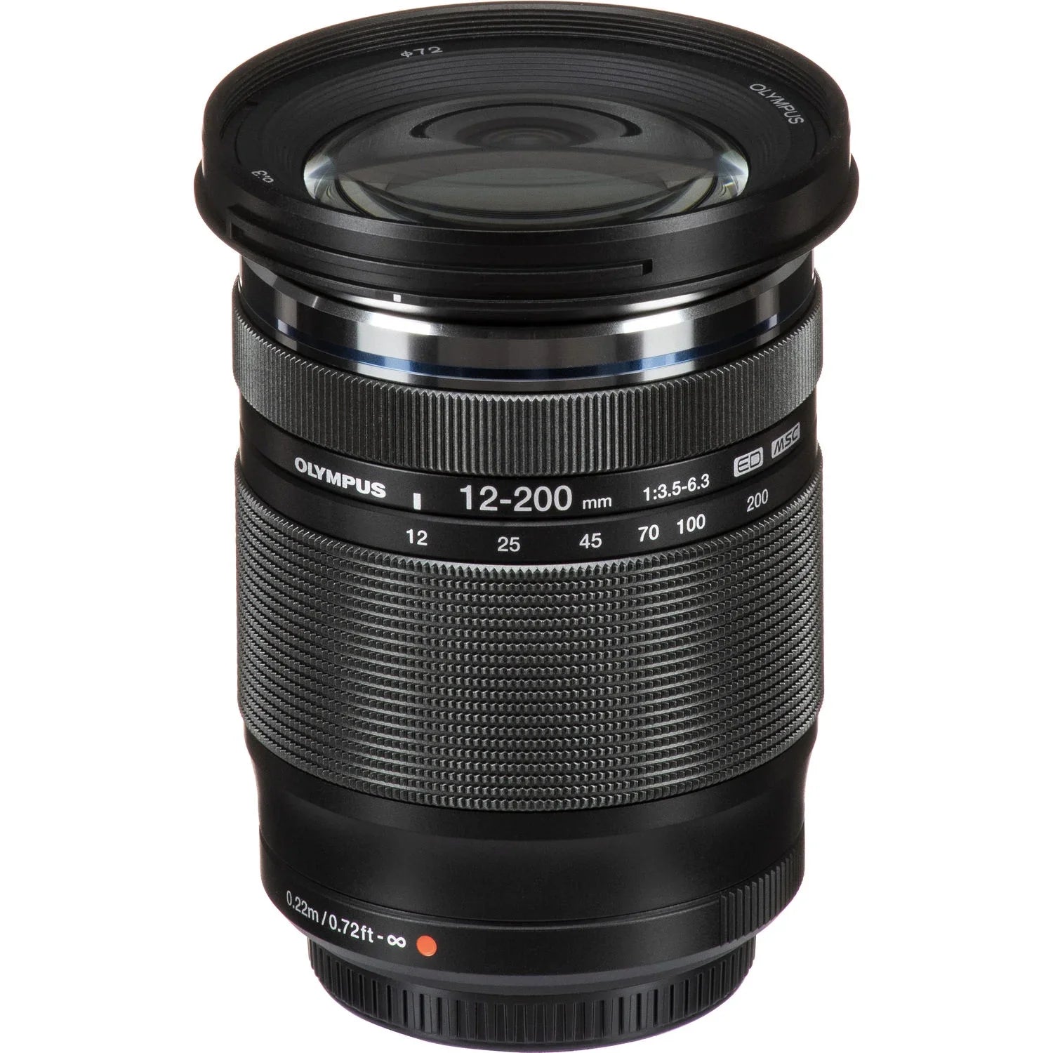 Olympus M.Zuiko Digital ED 12-200mm f/3.5-6.3 Lens - 3 Lens Kit + Tripod + Backpack - 64GB Accessory Bundle