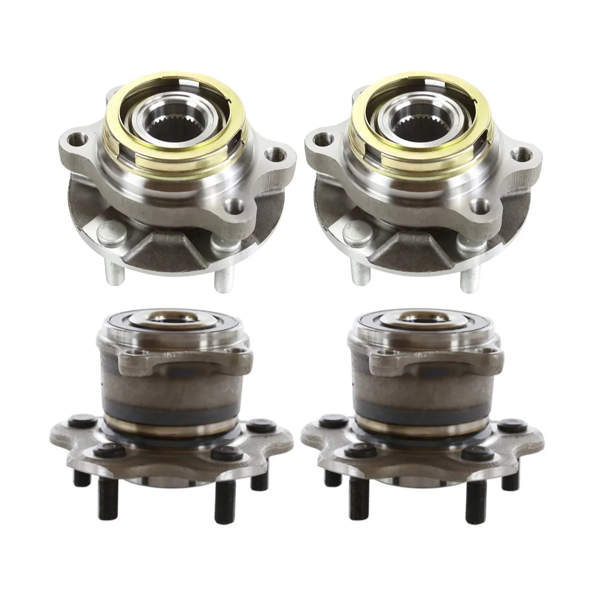 AutoShack Front and Rear Wheel Bearing Hub Assembly with ABS Set of 4 Replacement for INFINITI QX60 JX35 Nissan Murano 2007-2018 Altima 2009-2014 2016-2019 Maxima 2013-2019 Pathfinder V6 FWD HB4X0028
