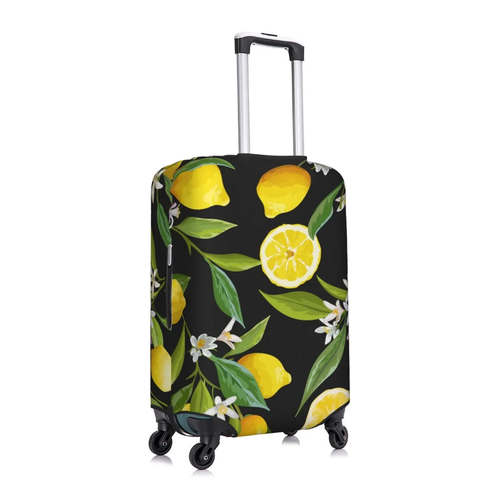 Adobk Lemon Fruits Flowers Leaves Luggage Protector Suitcase Protection Stretch Suitcase Protection Washable Luggage Protection For Suitcase For Women And Men, Travel Accessories-Small