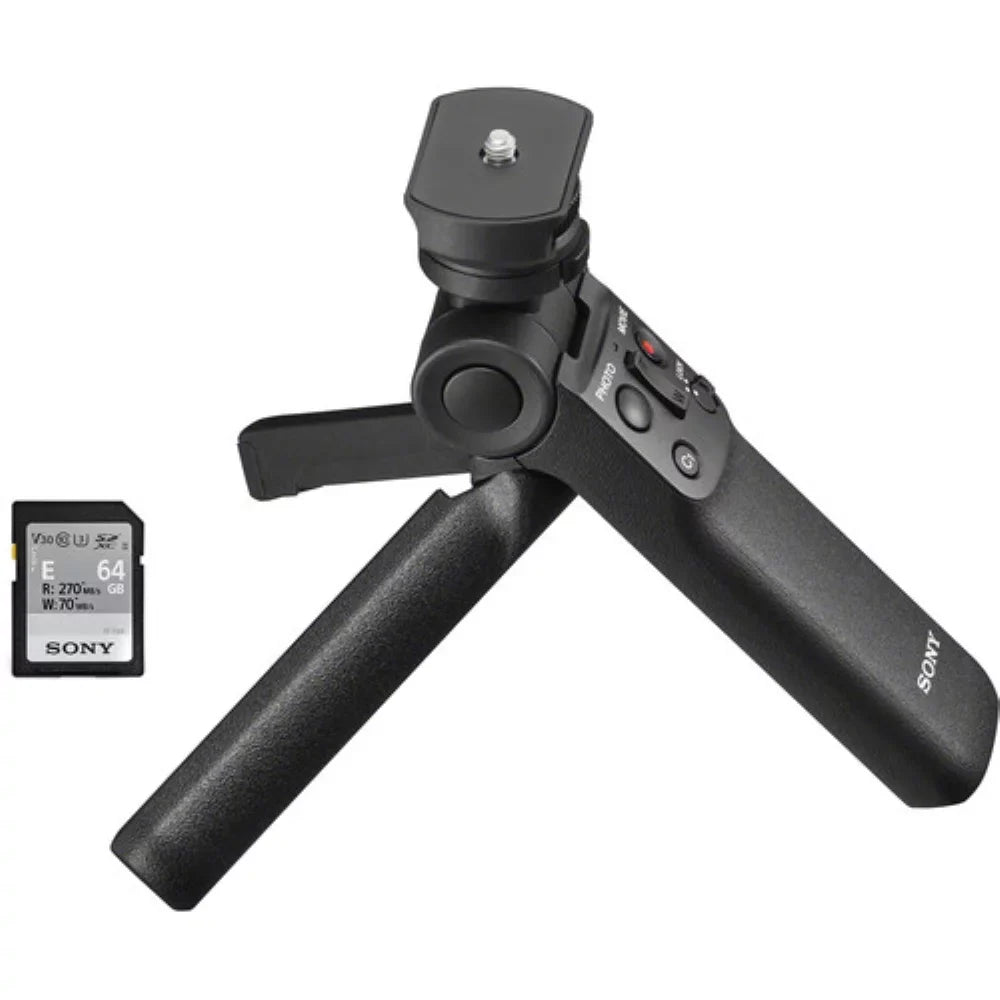 Sony ZV-1F Vlogging Camera | Black Bundle with Sony Vlogger Accessory Kit + K&M Camera Cleaning Cloth + Precision Design Camera Cleaning Kit (4 Items)