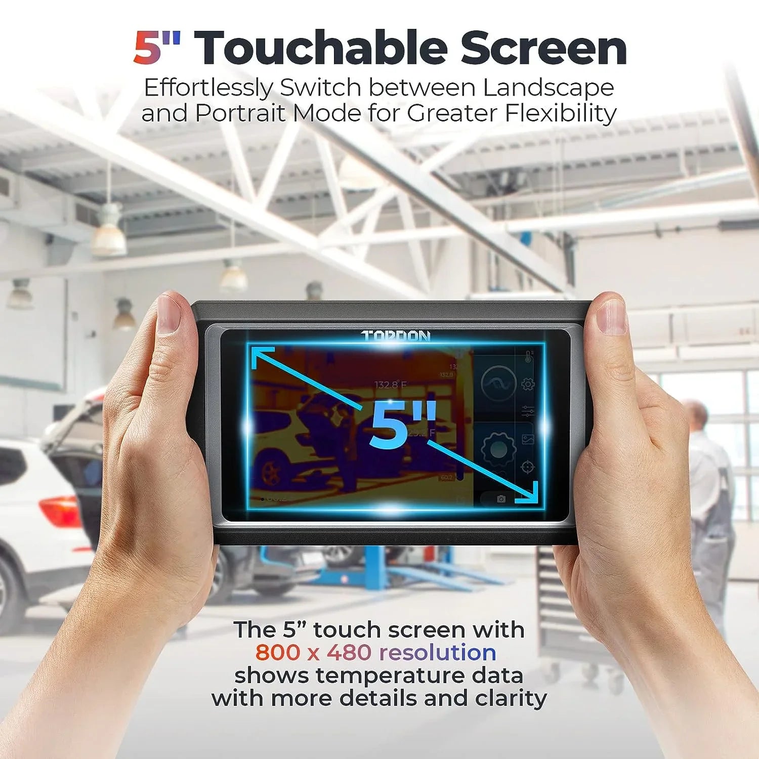 Thermal Imaging Camera TOPDON TC003 256x192 IR High Resolution Dual-Camera, 5" Touch Screen, -4°F~1022°F, Android 11.0 OS