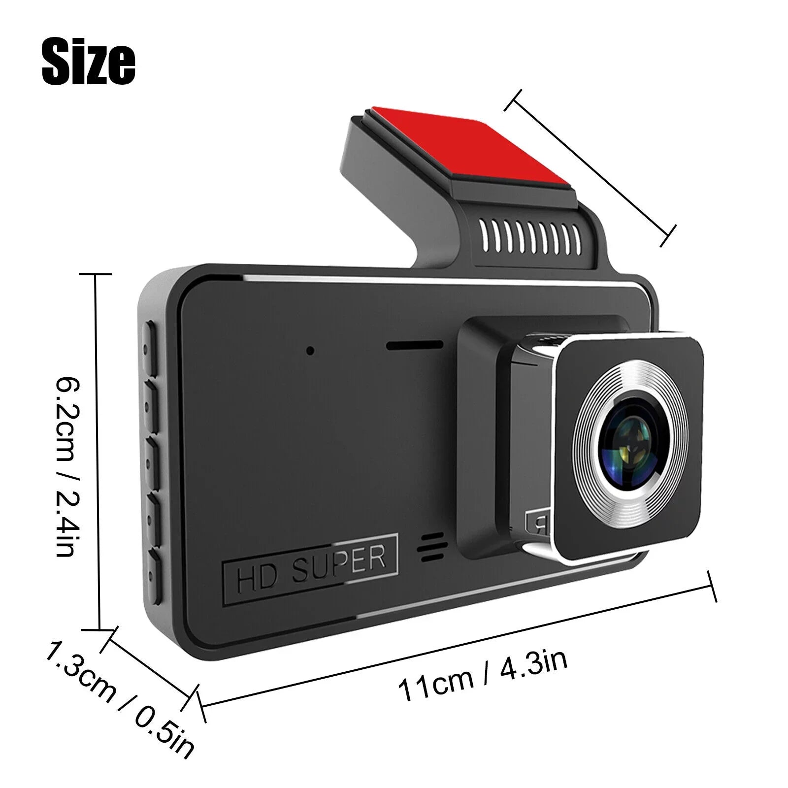 Dual Lens Car DVR Dash Cam Video Recorder G-Sensor 1080P Front And Rear Camera