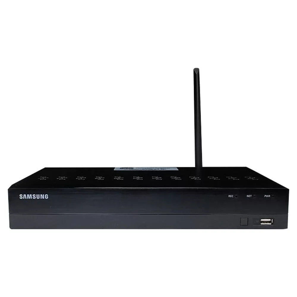 Samsung Wisenet SNK-B73040BW 4 Channel 1080p Full HD NVR Video Security System with 1TB Hard Drive and 4 1080p Wireless Climate Impervious Bullet Cameras