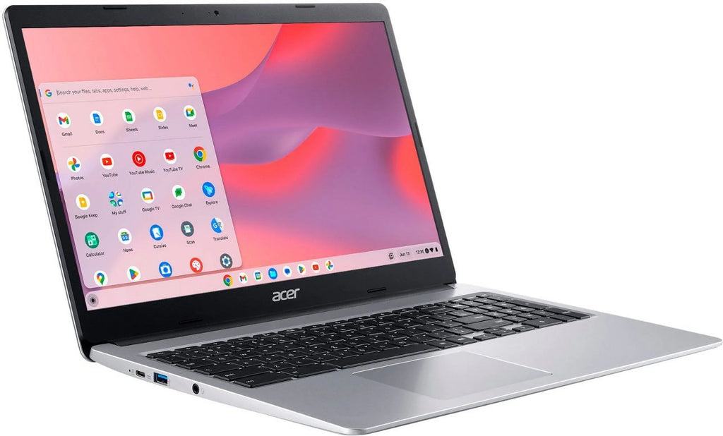 Acer Chromebook 315 Laptop, 15.6" HD Display, Intel Celeron N4020, 4GB LPDDR4, 64GB eMMC, Long Battery Life, Wi-Fi 5, Bluetooth, Chrome OS, Silver with Sleeve + Tigology Accessories