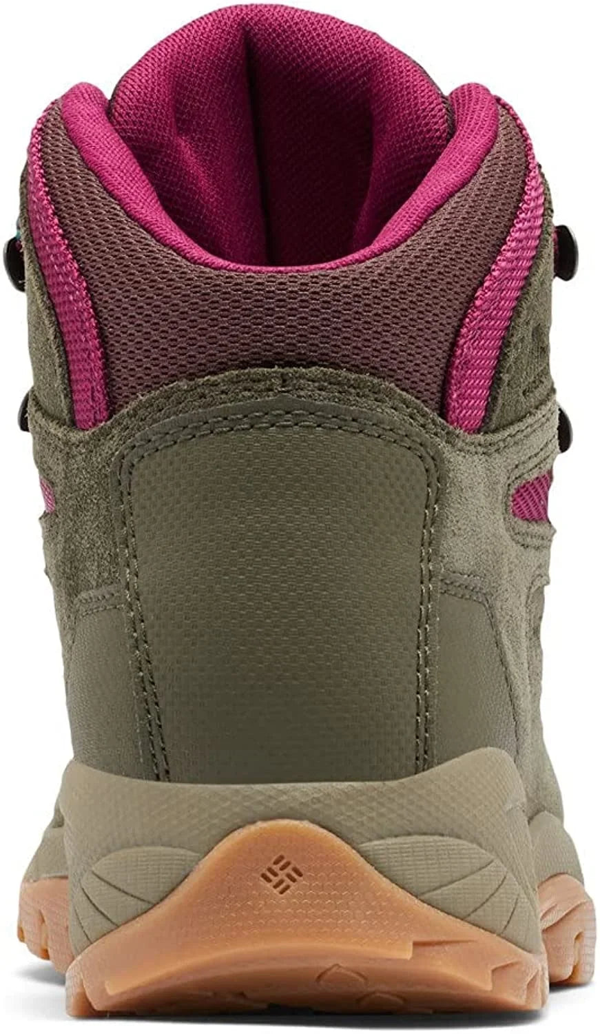 Columbia Women's Newton Ridge Plus Waterproof Amped Hiking Shoe, Peatmoss/Red Onion, 9.5 Wide
