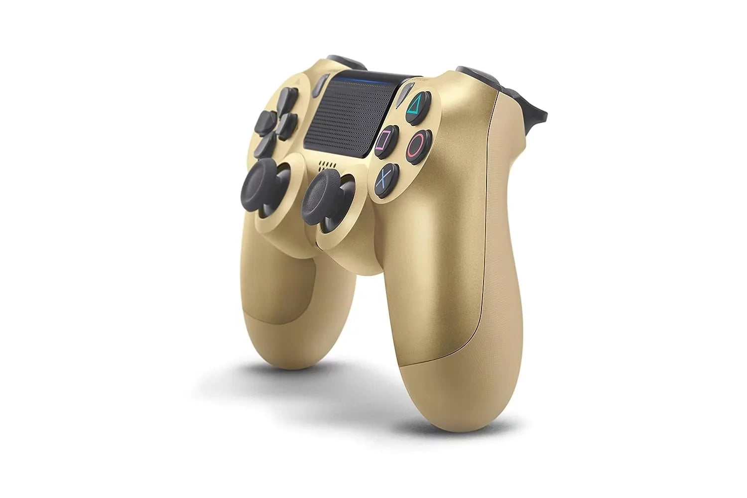 Gold DualShock PS4 Wireless Controller Bundle - Like New - With Earbuds BOLT AXTION Included