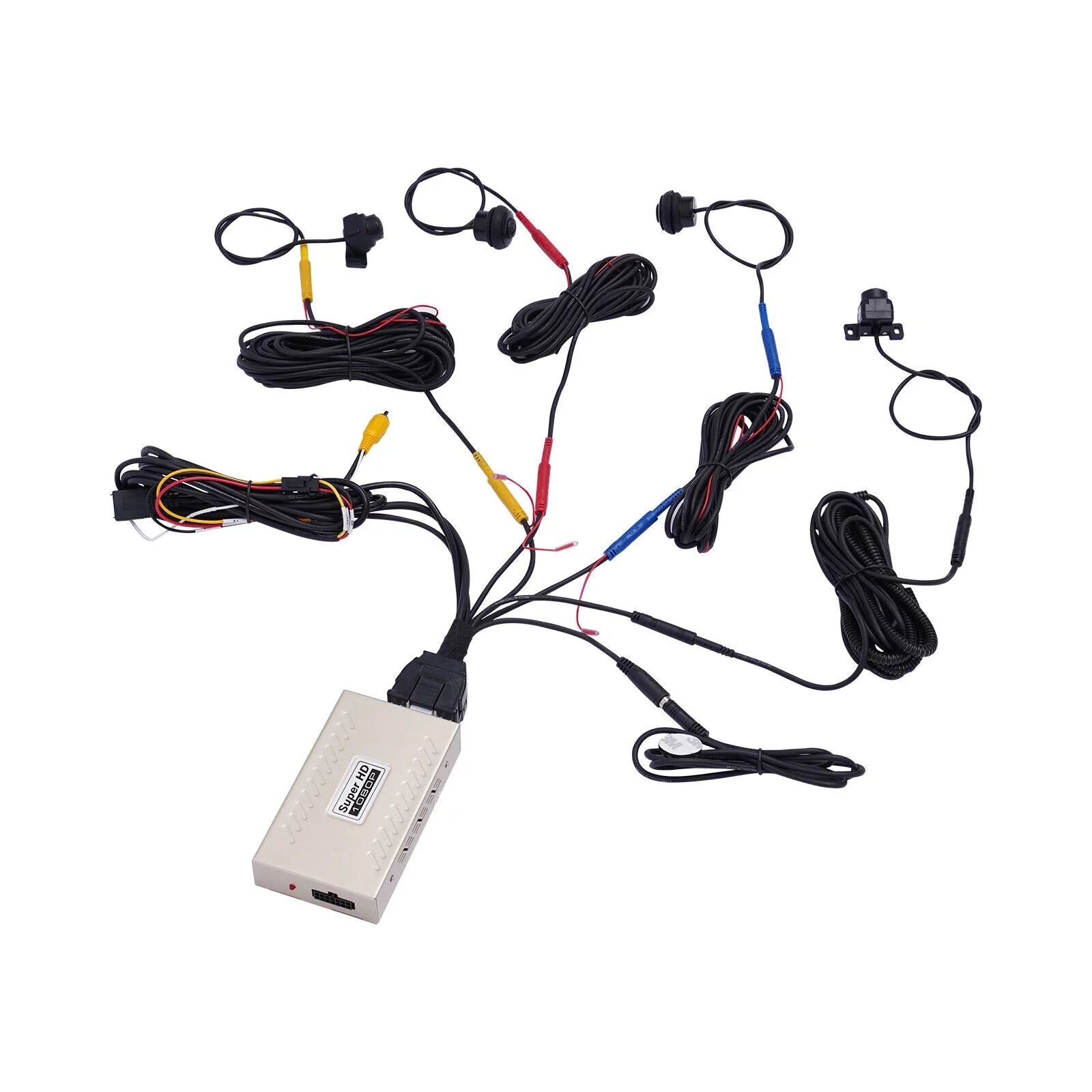 OUKANING Universal Car Recorder 4 Cameras 360° Panoramic Car DVR Camera 1080P Panoramic System Rear View Kit