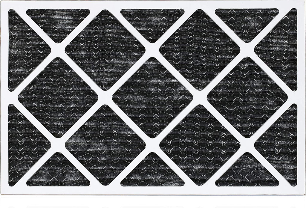 Filterbuy 14x25x1 MERV 8 Odor Eliminator Pleated HVAC AC Furnace Air Filters with Activated Carbon (6-Pack)