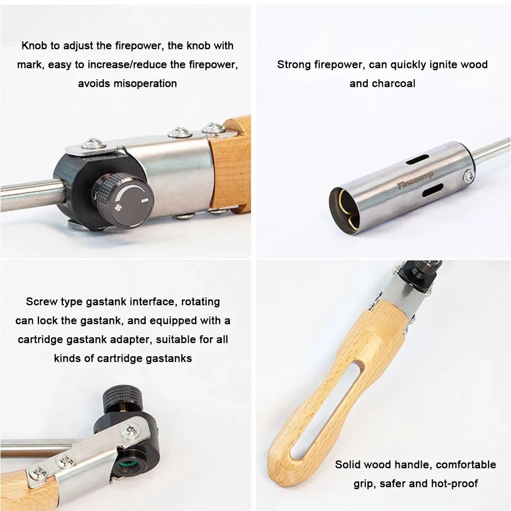 Apexeon Portable Burner, Folding Gas Torch for Camping and Picnic BBQ