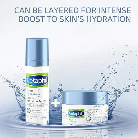 Cetaphil Deep Hydration 48Hr Activation Serum, 1 fl oz, 48 Hr Face Moisturizer for Dry, Sensitive Skin, With Hyaluronic Acid, Vitamin E & B, Dermatologist Recommended Sensitive Skincare Brand