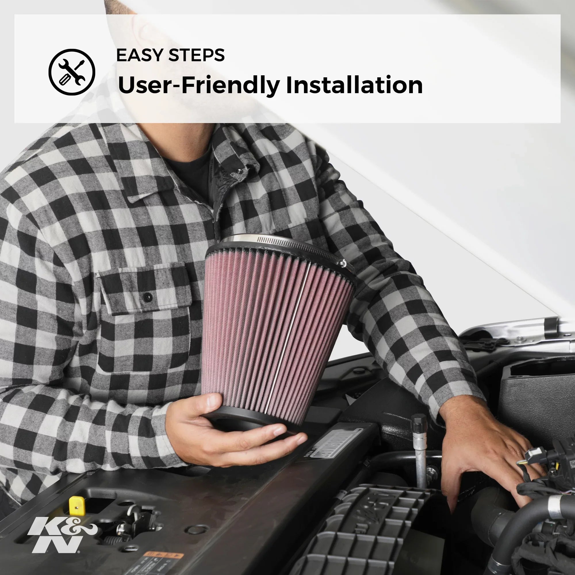 K&N Engine Air Filter: High Performance, Premium, Washable, Industrial Replacement Filter, Heavy Duty: E-3212