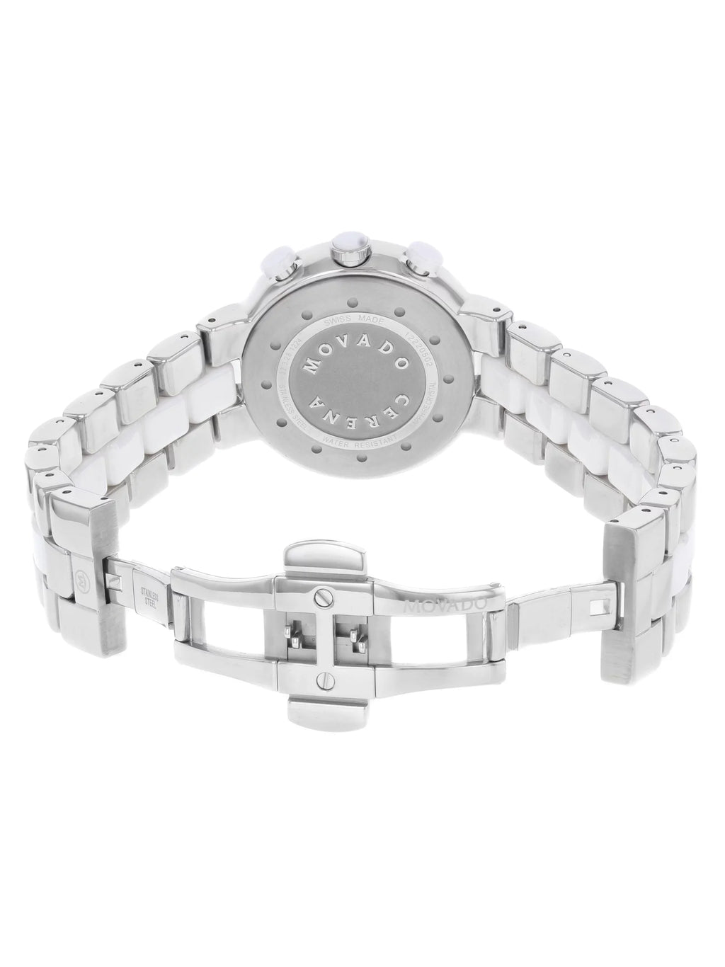 Movado Cerena White Ceramic Chronograph Ladies Watch 0606758