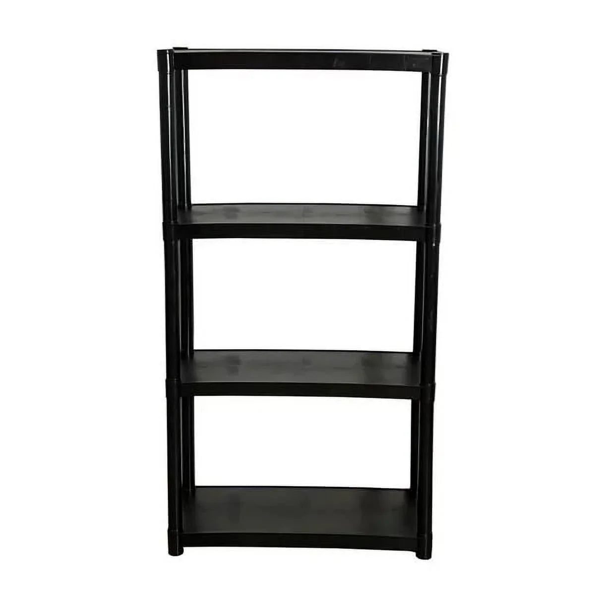 Smart Made - 4 Tier Black Plastic Shelving Utility Unit