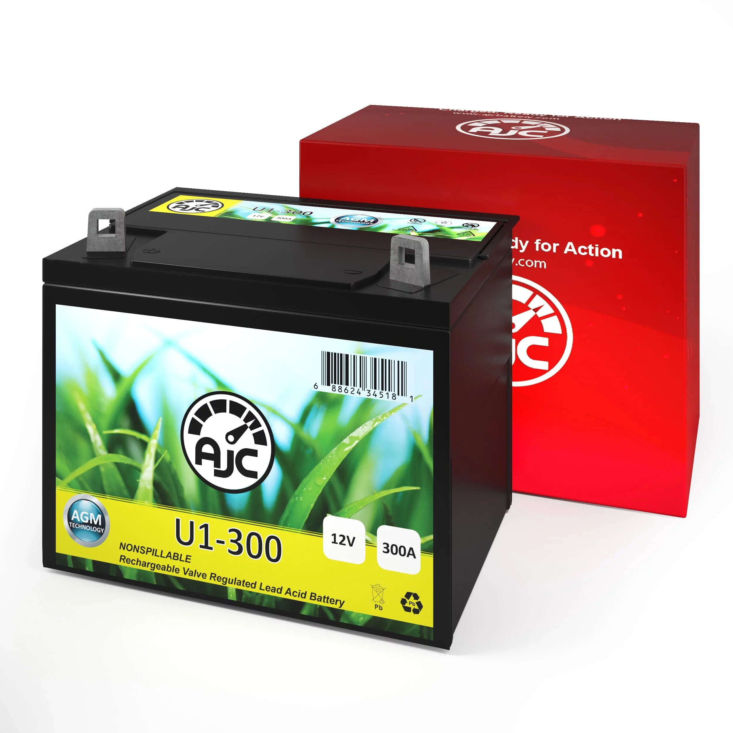 Toro Z Master Commercial 2000 Series U1 Lawn Mower and Tractor Battery - This Is an AJC Brand Replacement