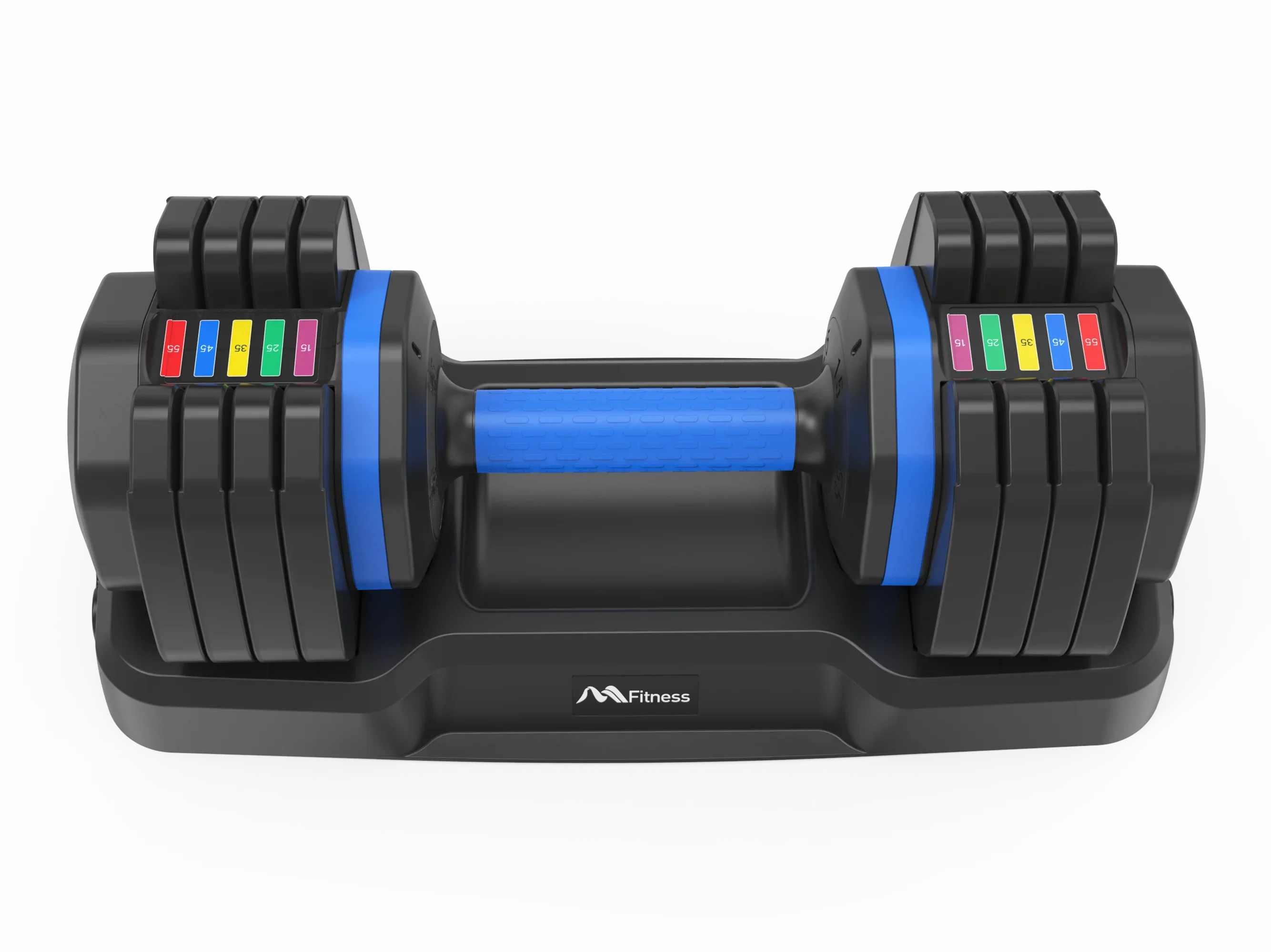 Adrinfly Adjustable Dumbbell - 55lb x2 Dumbbell Set of 2 with Anti-Slip Handle, Fast Adjust Weight by Turning Handle with Tray, Exercise Fitness Dumbbell Suitable for Full Body Workout