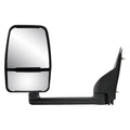 62170G - Fit System Driver Side Towing Mirror for 03-18 Chevrolet Express Van/ GMC Savana Full Size Van, textured black w/ PTM Shield dual lens, foldaway, Manual