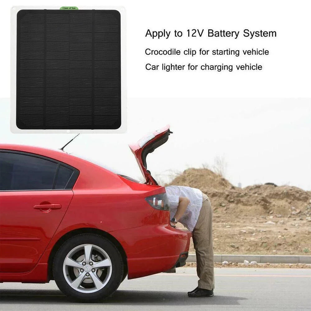 MDHAND 22W 12V Portable Solar Battery Charger & Maintainer - Solar Panel-Built - in Intelligent Charge Controller-Solar Powered Charger for Automobile Car RV, etc…